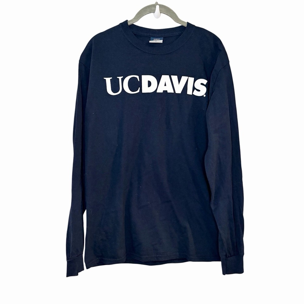UC Davis Aggies MV Sport T-Shirt Men's Size M Blue Long Sleeve NCAA